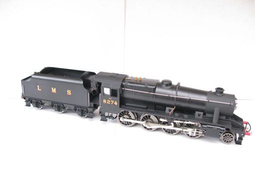 Ace 0 Gauge Modern issue E/38 LMS Satin black 2-8-0 Loco & Tender class 8F No.8274, 2/3-rail electric - Boxed with outer mailer - Image 5