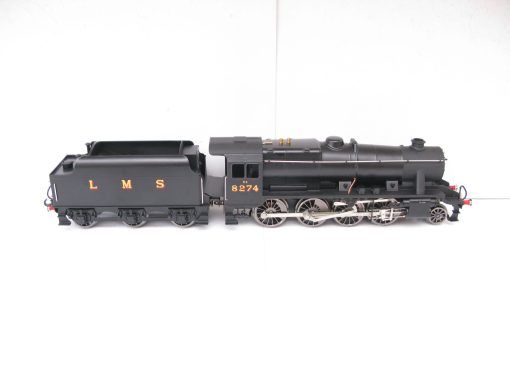 Ace 0 Gauge Modern issue E/38 LMS Satin black 2-8-0 Loco & Tender class 8F No.8274, 2/3-rail electric - Boxed with outer mailer - Image 6