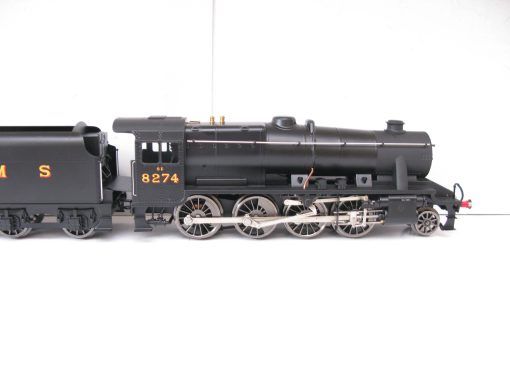 Ace 0 Gauge Modern issue E/38 LMS Satin black 2-8-0 Loco & Tender class 8F No.8274, 2/3-rail electric - Boxed with outer mailer - Image 7