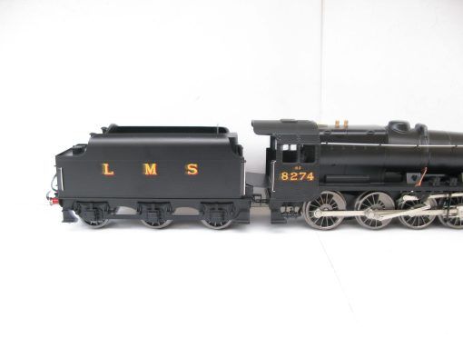 Ace 0 Gauge Modern issue E/38 LMS Satin black 2-8-0 Loco & Tender class 8F No.8274, 2/3-rail electric - Boxed with outer mailer - Image 8