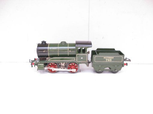 Hornby 0 Gauge E120 Loco & Tender SR Green No.793, 3-rail 20 volt Electric circa 1936/38 - in reproduction box - Image 2
