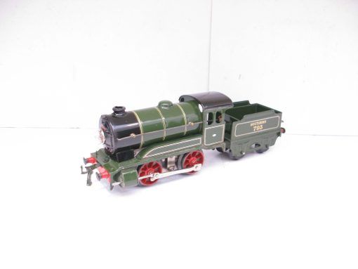 Hornby 0 Gauge E120 Loco & Tender SR Green No.793, 3-rail 20 volt Electric circa 1936/38 - in reproduction box - Image 4