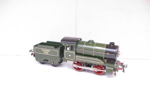 Hornby 0 Gauge E120 Loco & Tender SR Green No.793, 3-rail 20 volt Electric circa 1936/38 - in reproduction box - Image 5