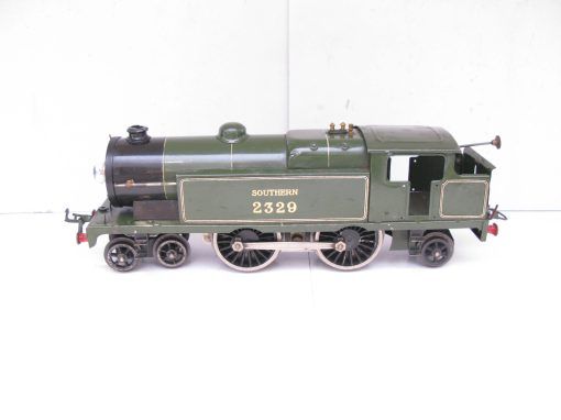 Hornby 0 Gauge Scarce version E220 Special Tank Loco SR Green No.2329, 3-rail 20 volt Electric circa 1934 - in reproduction box - Image 2