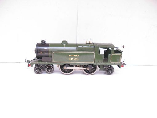 Hornby 0 Gauge Scarce version E220 Special Tank Loco SR Green No.2329, 3-rail 20 volt Electric circa 1934 - in reproduction box - Image 3
