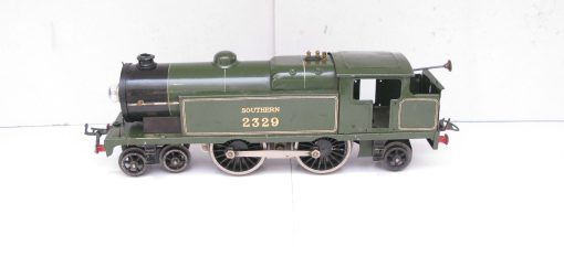 Hornby 0 Gauge Scarce version E220 Special Tank Loco SR Green No.2329, 3-rail 20 volt Electric circa 1934 - in reproduction box - Image 4