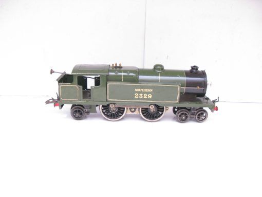 Hornby 0 Gauge Scarce version E220 Special Tank Loco SR Green No.2329, 3-rail 20 volt Electric circa 1934 - in reproduction box - Image 5