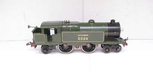 Hornby 0 Gauge Scarce version E220 Special Tank Loco SR Green No.2329, 3-rail 20 volt Electric circa 1934 - in reproduction box - Image 7