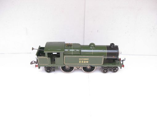 Hornby 0 Gauge Scarce version E220 Special Tank Loco SR Green No.2329, 3-rail 20 volt Electric circa 1934 - in reproduction box - Image 8
