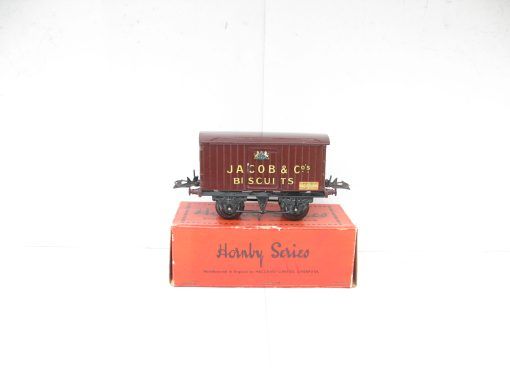 Hornby 0 Gauge Hard to find 'JACOB'S' Private owner Biscuits van Circa 1935 on closed Chassis - Boxed