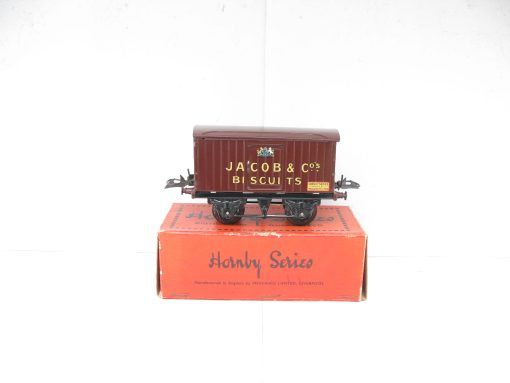 Hornby 0 Gauge Hard to find 'JACOB'S' Private owner Biscuits van Circa 1935 on closed Chassis - Boxed - Image 4