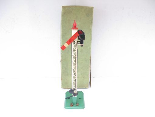 Hornby 0 Gauge 2E Single Arm Signal with screw fittings Circa 1938 - Boxed - Image 2