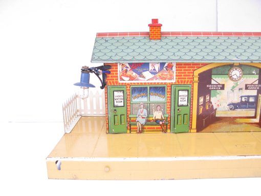 Hornby 0 Gauge No.2E Goods Station, cream base circa 1932 with plug and socket type fittings - Boxed - Image 5