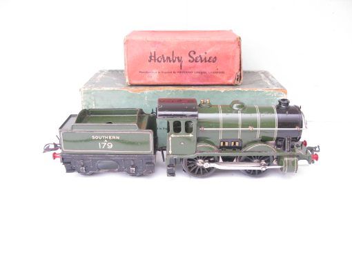 Hornby 0 Gauge E120 Special Loco & Tender SR lined Green No.A179, 20 volt electric - Boxed - Image 6