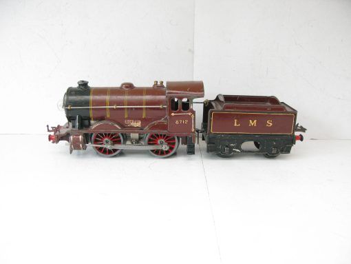 Hornby 0 Gauge E120 Special Loco & Tender LMS lined Maroon No.8712, 20 volt electric - unboxed