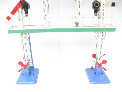 Hornby 0 Gauge E2E Signal Gantry Home version Circa 1935/37 - Boxed - Image 14