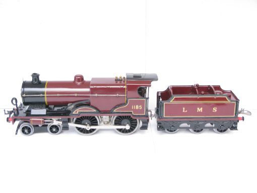 Hornby 0 Gauge E220 Special Loco & Tender LMS Maroon 'COMPOUND' No.1185, 3-rail 20 volt electric - unboxed