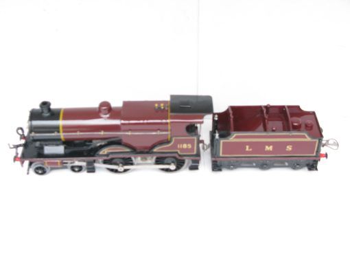 Hornby 0 Gauge E220 Special Loco & Tender LMS Maroon 'COMPOUND' No.1185, 3-rail 20 volt electric - unboxed - Image 2