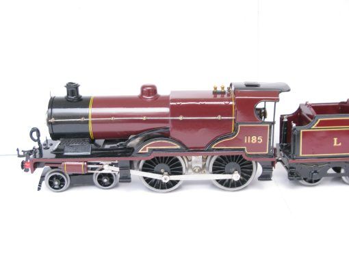 Hornby 0 Gauge E220 Special Loco & Tender LMS Maroon 'COMPOUND' No.1185, 3-rail 20 volt electric - unboxed - Image 4