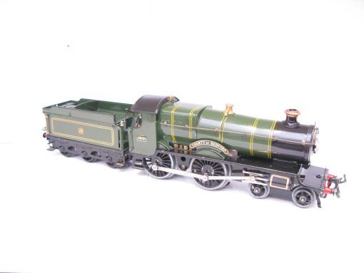 Hornby 0 Gauge E220 Special Loco & Tender GWR lined green 'COUNTY OF BEDFORD' No.3821, 3-rail 20 volt electric - Boxed - Image 9