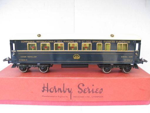 French Hornby 0 Gauge wagon-lits Grand European Express Dining Car - Boxed - Image 2
