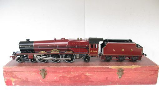 Hornby 0 Gauge 4-6-2 Loco & Tender LMS Lined Maroon 'Princess Elizabeth' No.6201, 3-rail 20 volt Electric - Boxed