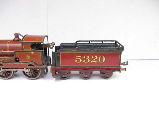 Bassett Lowke 0 Gauge 4-4-0 Locomotive & Tender LMS Lined Maroon 'George the Fifth', Clockwork - Image 9