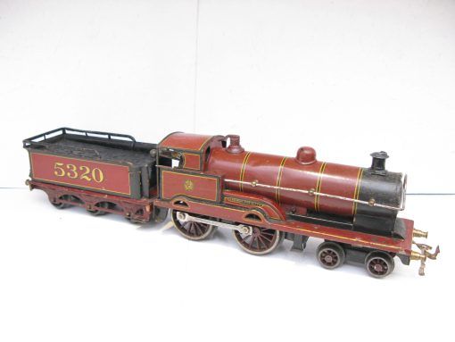 Bassett Lowke 0 Gauge 4-4-0 Locomotive & Tender LMS Lined Maroon 'George the Fifth', Clockwork - Image 10