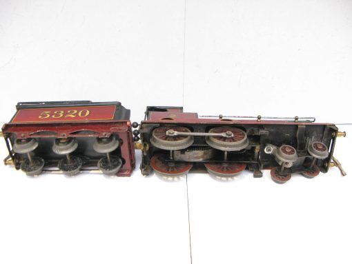 Bassett Lowke 0 Gauge 4-4-0 Locomotive & Tender LMS Lined Maroon 'George the Fifth', Clockwork - Image 6