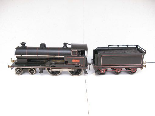 Bing for Bassett Lowke 0 Gauge 4-4-0 Locomotive & Tender LNWR Lined black 'FIRE QUEEN' No.1360, 3-rail electric