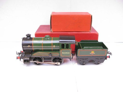 Hornby 0 Gauge Post war 0-4-0 Type 51 Loco & Tender BR lined green No.50153, clockwork - Boxed - Image 2