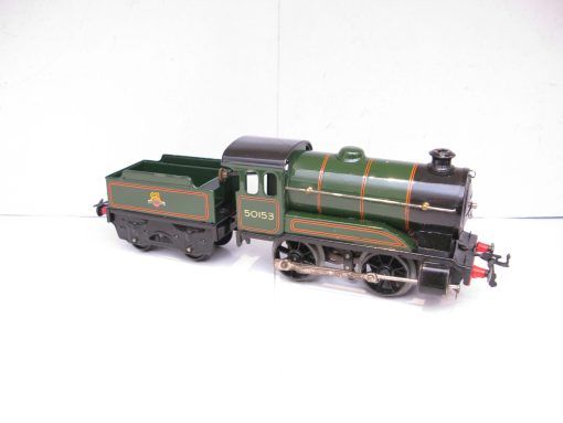 Hornby 0 Gauge Post war 0-4-0 Type 51 Loco & Tender BR lined green No.50153, clockwork - Boxed - Image 5