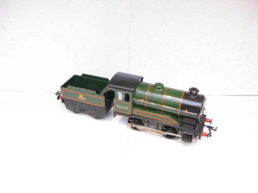 Hornby 0 Gauge Post war 0-4-0 Type 51 Loco & Tender BR lined green No.50153, clockwork - Boxed - Image 6
