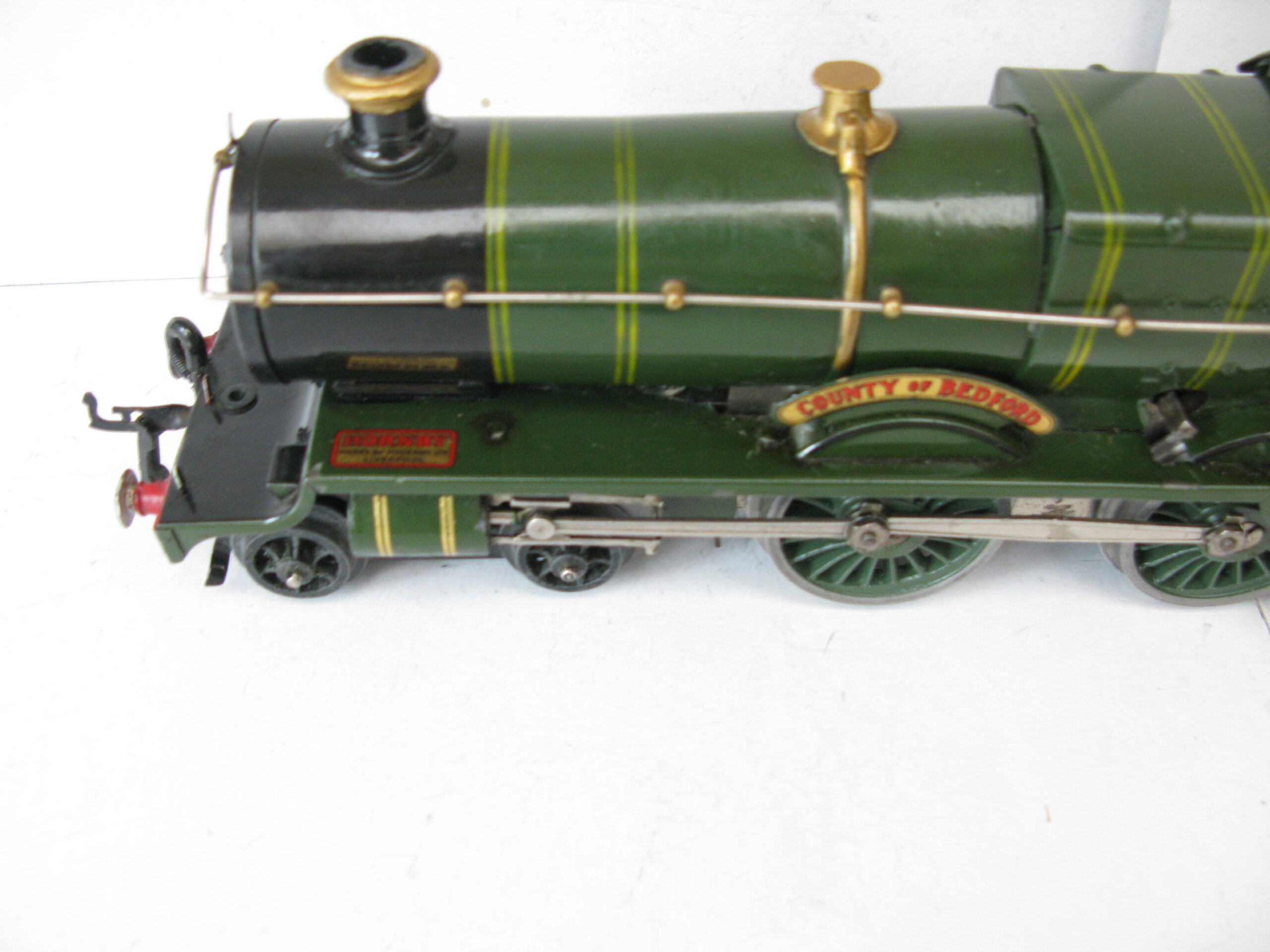 Hornby 0 Gauge No.2C Special Loco & Tender GWR lined green 'COUNTY OF BEDFORD' No.3821, Clockwork- unboxed - Image 6