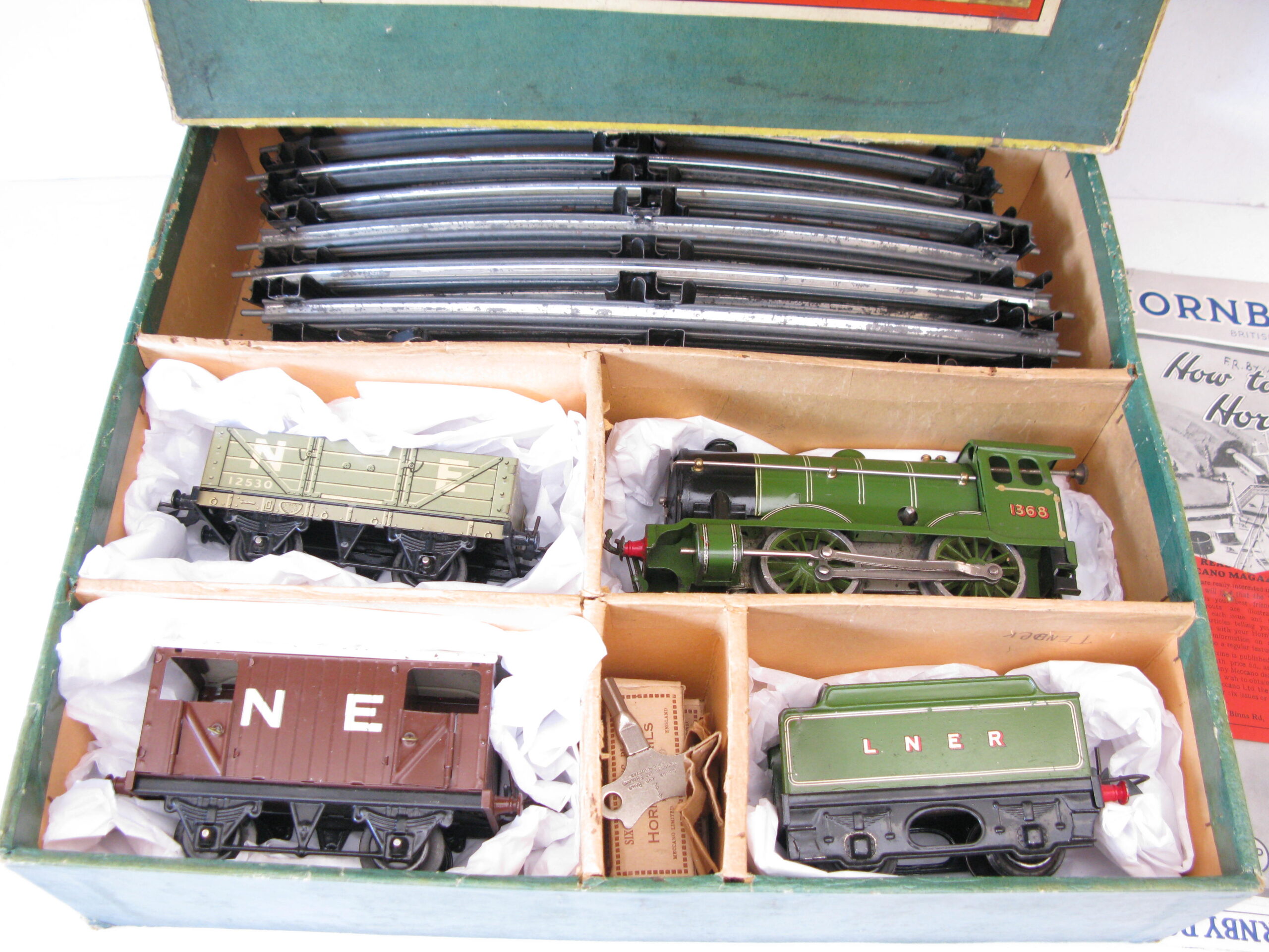 Hornby 0 Gauge Clockwork No.1 Special LNER No1 Goods Set Circa 1934 - Boxed - Image 4