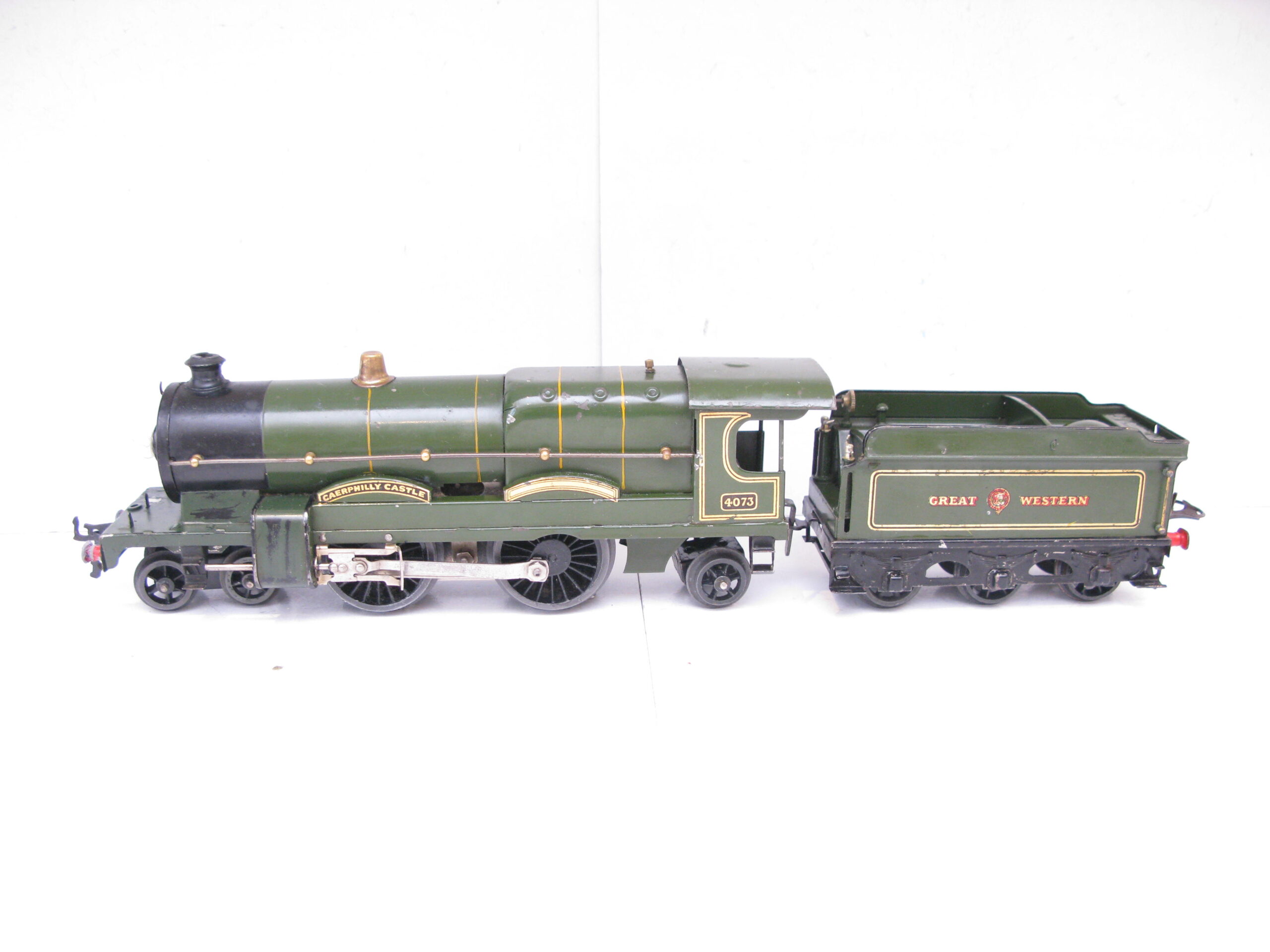 Hornby 0 Gauge E320 Loco & Tender GWR Green 'CAERPHILLY CASTLE' No.4073, 3-rail 20 volt electric - unboxed