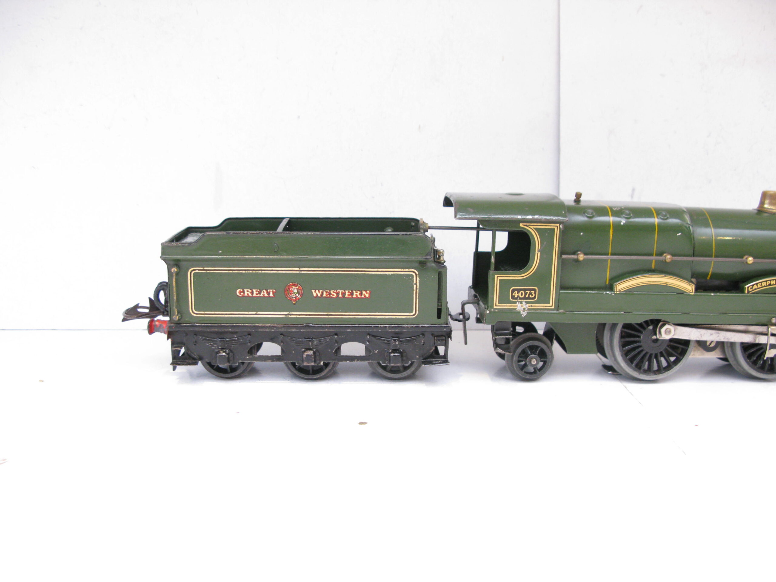 Hornby 0 Gauge E320 Loco & Tender GWR Green 'CAERPHILLY CASTLE' No.4073, 3-rail 20 volt electric - unboxed - Image 9