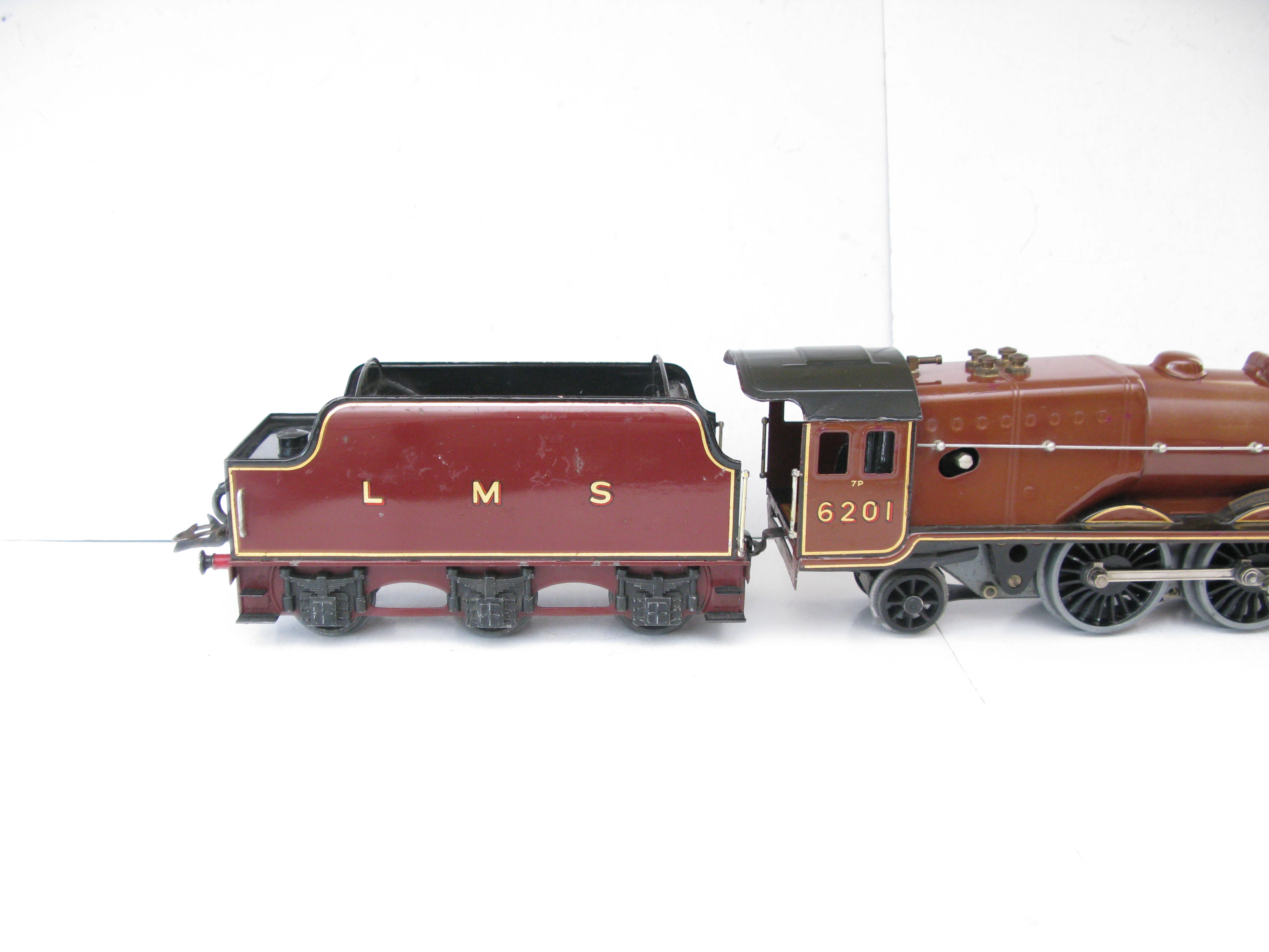 Hornby 0 Gauge 4-6-2 Loco & Tender LMS Lined Maroon 'Princess Elizabeth' No.6201, 3-rail 20 volt Electric - Boxed - Image 12