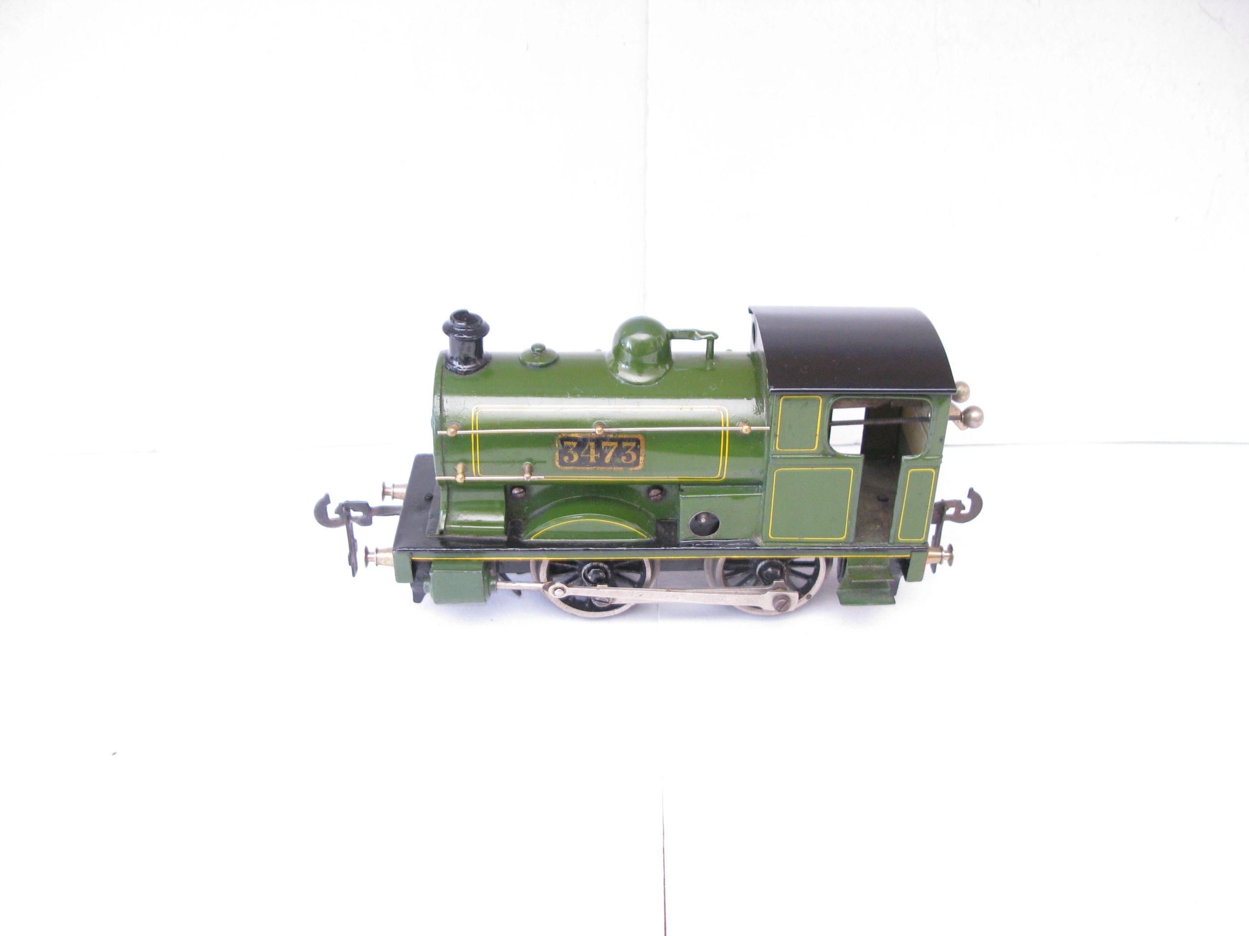 Bassett Lowke (Ex Carette) 0 Gauge 0-4-0 Peckett Tank Loco in Lined green No.3473, Clockwork - unboxed - Near Mint - Image 2