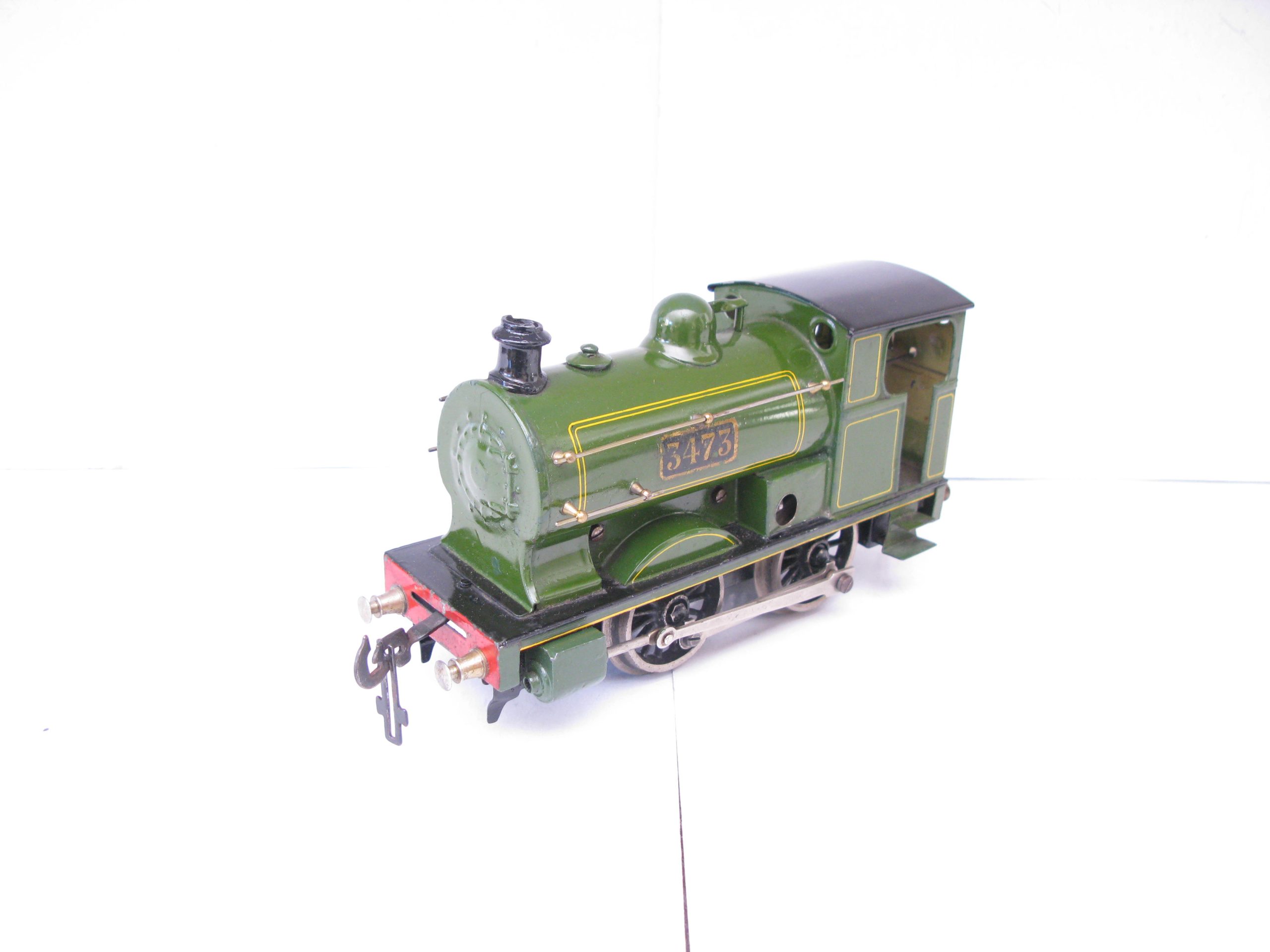 Bassett Lowke (Ex Carette) 0 Gauge 0-4-0 Peckett Tank Loco in Lined green No.3473, Clockwork - unboxed - Near Mint - Image 3