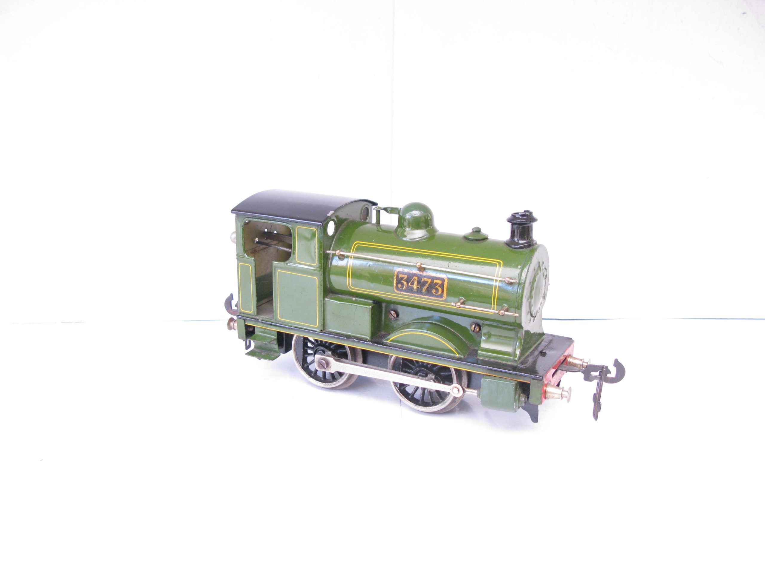 Bassett Lowke (Ex Carette) 0 Gauge 0-4-0 Peckett Tank Loco in Lined green No.3473, Clockwork - unboxed - Near Mint - Image 4