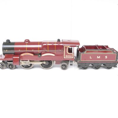 Hornby 0 Gauge No.3C Loco & Tender LMS Maroon 'ROYAL SCOT' No.6100, Clockwork - Boxed