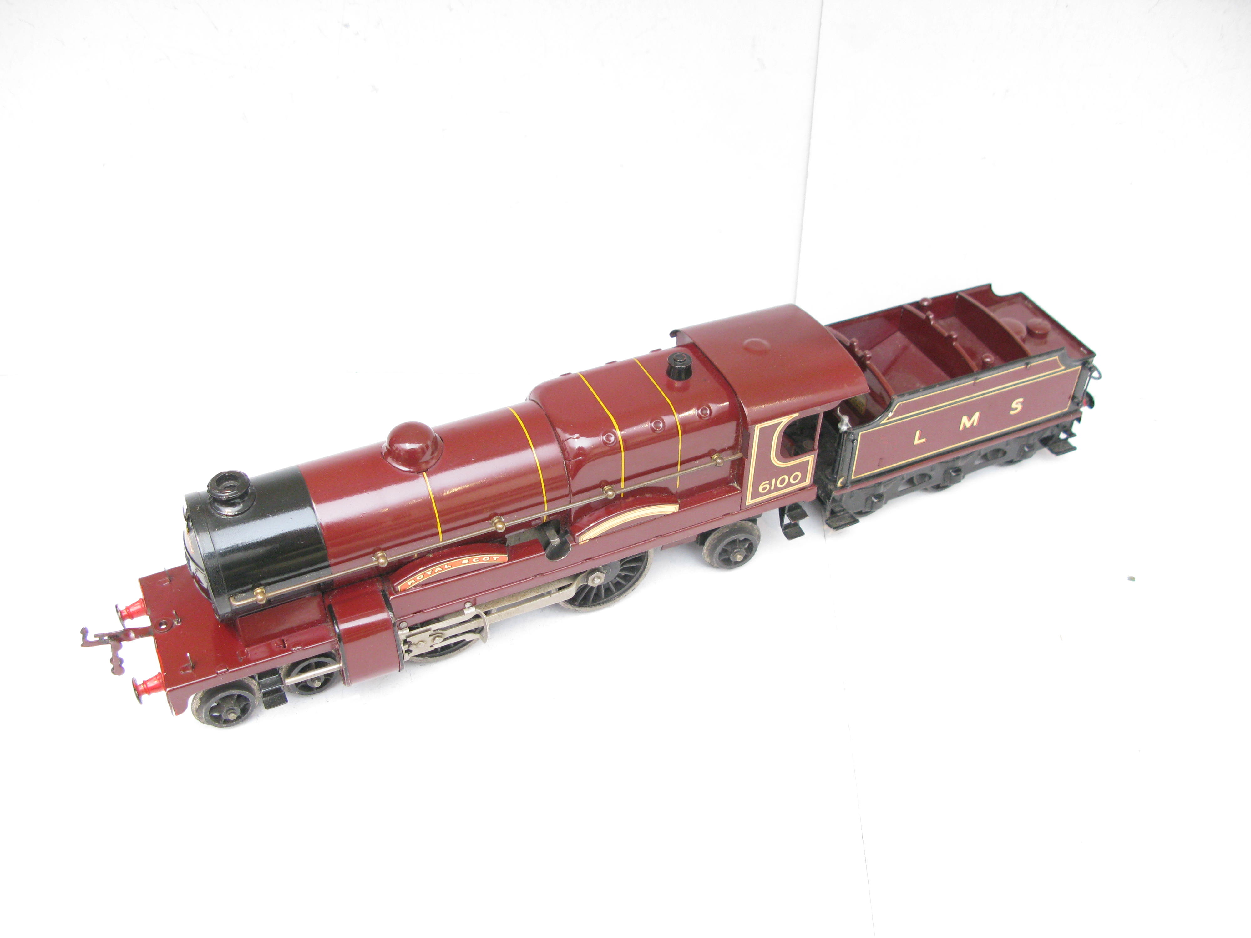 Hornby 0 Gauge No.3C Loco & Tender LMS Maroon 'ROYAL SCOT' No.6100, Clockwork - Boxed - Image 7