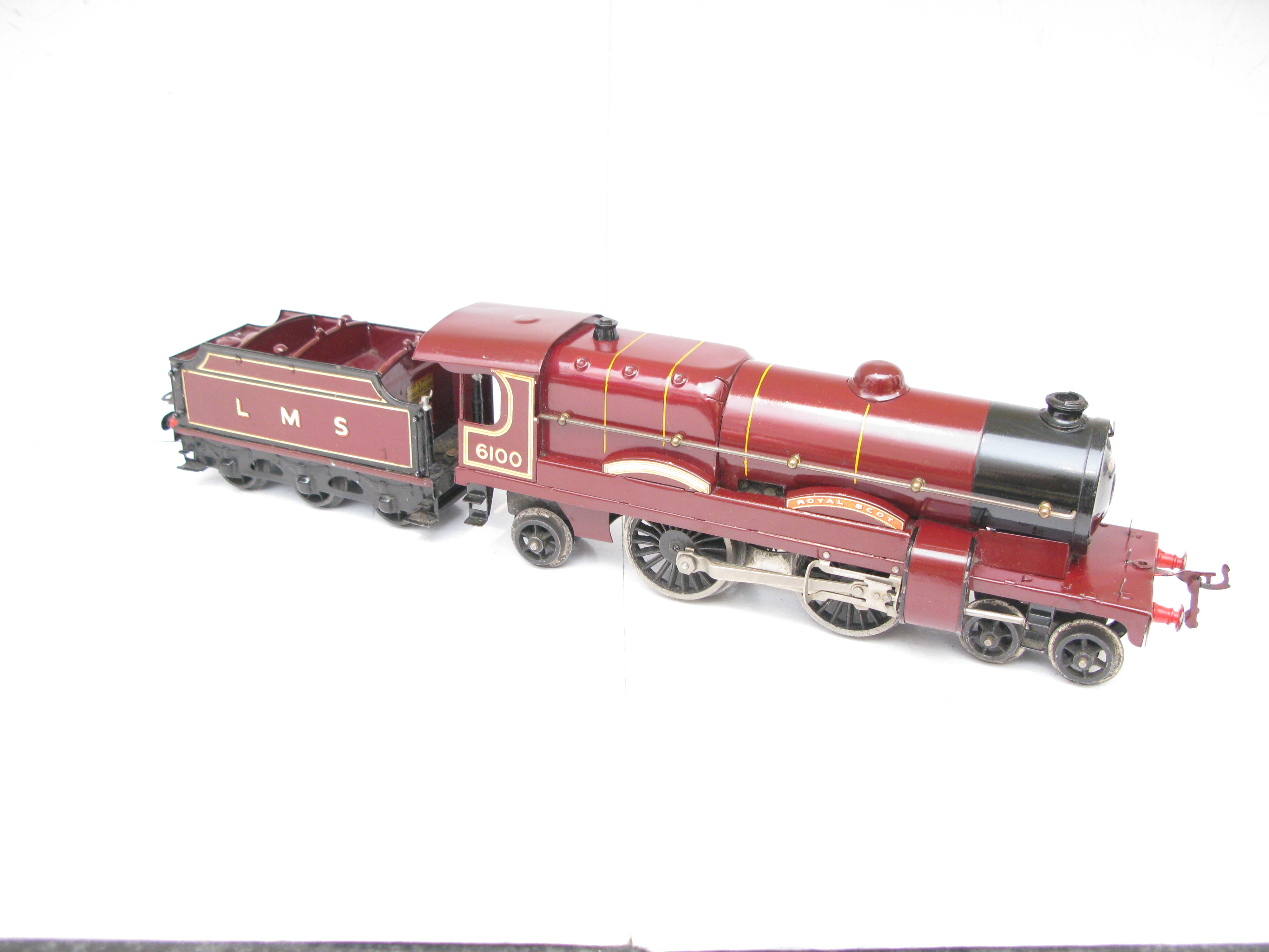 Hornby 0 Gauge No.3C Loco & Tender LMS Maroon 'ROYAL SCOT' No.6100, Clockwork - Boxed - Image 8