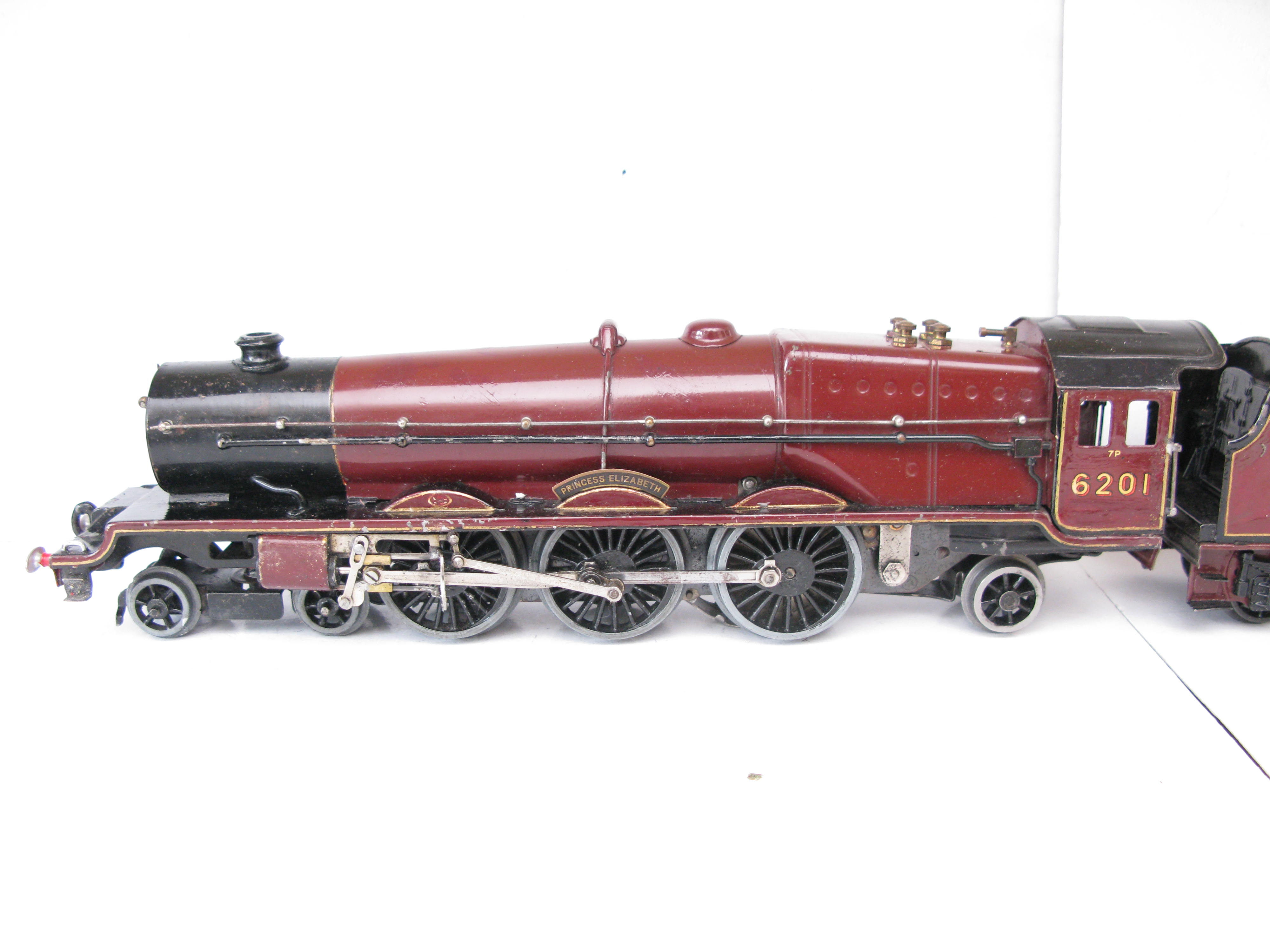 Hornby 0 Gauge 4-6-2 Loco & Tender LMS Lined Maroon 'Princess Elizabeth' No.6201, 3-rail 20 volt Electric - Boxed - Overall Good - Pictures will follow shortly - Image 7