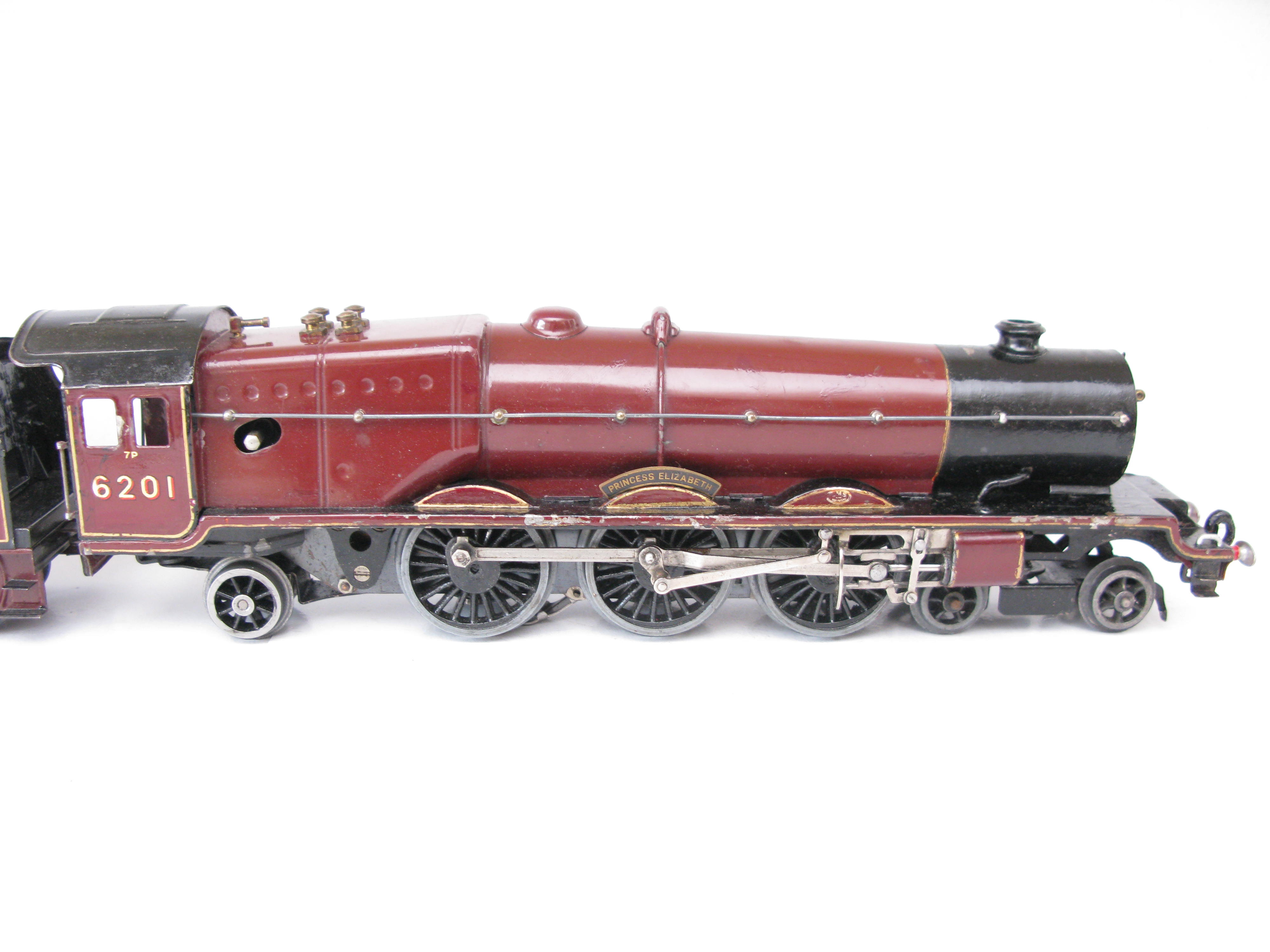 Hornby 0 Gauge 4-6-2 Loco & Tender LMS Lined Maroon 'Princess Elizabeth' No.6201, 3-rail 20 volt Electric - Boxed - Overall Good - Pictures will follow shortly - Image 12