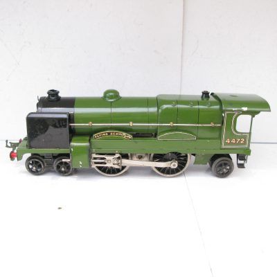 Hornby 0 Gauge No.E320 Loco (Note Loco Only) LNER Green 'FLYING SCOTSMAN' No.4472, 20 volt electric with smoke deflectors - unboxed - Excellent