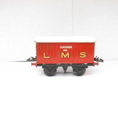 Hornby 0 Gauge LMS 'GUNPOWDER' Van White lettered circa 1934/38 - unboxed - Good