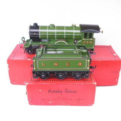 Hornby 0 Gauge No.2C Special Loco & Tender LNER Lined Green 'YORKSHIRE' No.234, Clockwork Circa 1930 - Boxed - Near Mint
