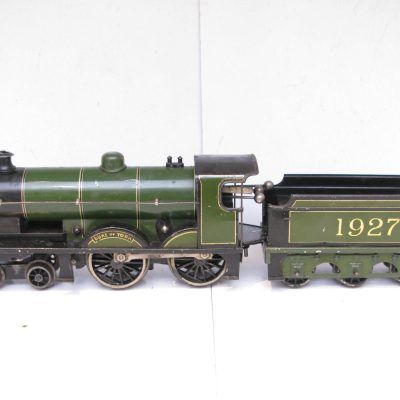 Bassett Lowke 0 Gauge 4-4-0 Loco & Tender green 'DUKE OF YORK' No.1927, Clockwork - unboxed - Good/plus to Excellent